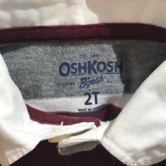 Oshkosh B’gosh Striped Long Polo Shirt. Size 2T. - Picture 3 of 4